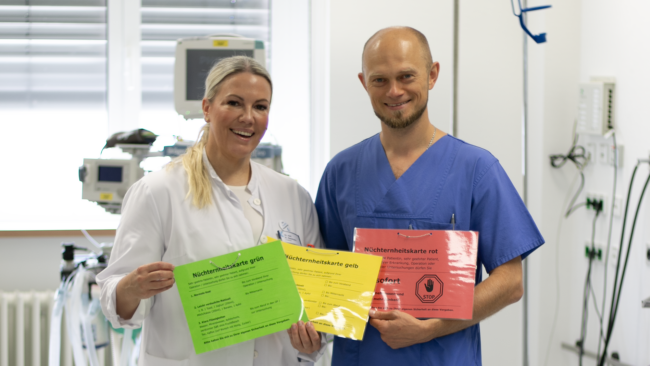 Neues Nüchternheitskonzept im Klinikum Dr. Kathrin Hasemann und Ivan Razumovich stellen das neue Nüchternheitskonzept im KlinikumStadtSoest vor