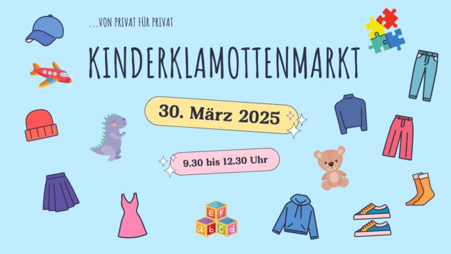 Kinderklamottenmarkt am 30.03.2025 Kinderklamottenmarkt am 30.03.2025 im Forum Familie des KlinikumStadtSoest