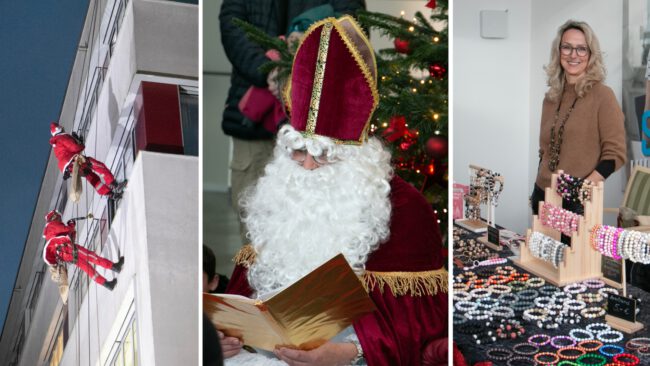 Weihnachtsmarkt Nikolaus Höhenretteraktion im CKS West